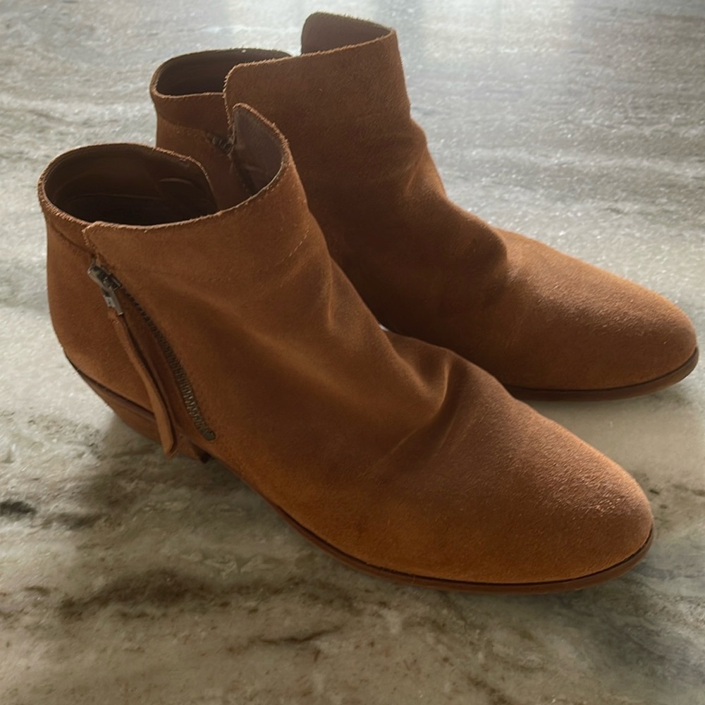Sam Edelman Tan Suede Booties Size 10